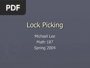 Lock Picking (Presentation)