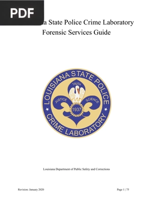 Louisiana State Police Crime Laboratory Forensic Services Guide