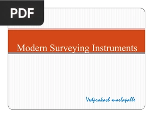 Modern Surveying Instruments (Presentation)