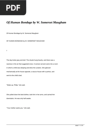 Of Human Bondage