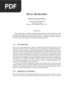 River Hydraulics