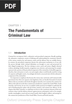 The Fundamentals of Criminal Law