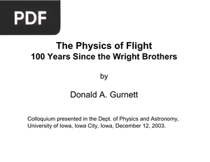 The Physics of Flight. 100 Years Since the Wright Brothers (Presentation)
