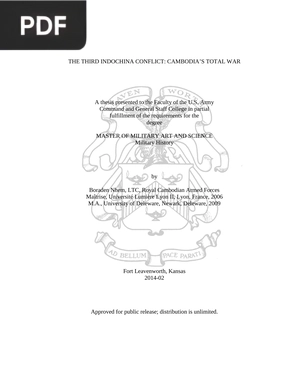 The Third Indochina Conflict: Cambodia's Total War