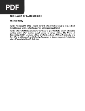 The mayor of Casterbridge