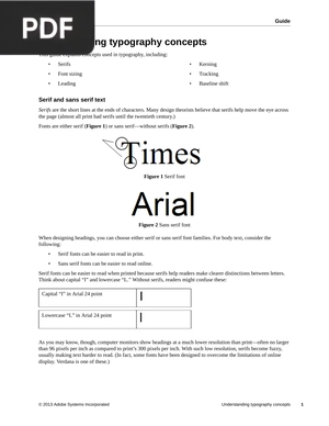 Understanding typography concepts