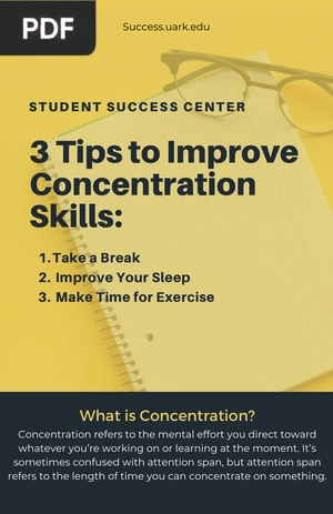 3 Tips to Improve Concentration Skills (Article)