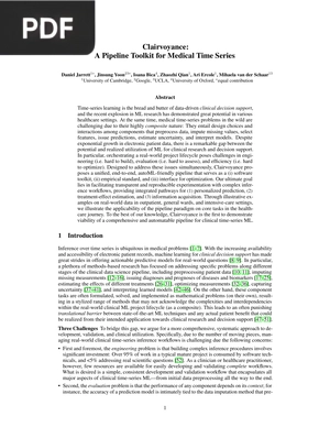 Clairvoyance A Pipeline Toolkit for Medical Time Series