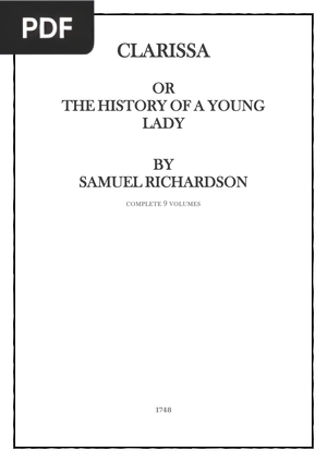 Clarissa, Or, The History of a Young Lady