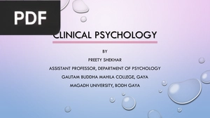 Clinical psychology (Presentation)