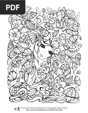 Fanciful Face coloring page