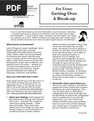For Teens: Getting Over A Break-up (Article)