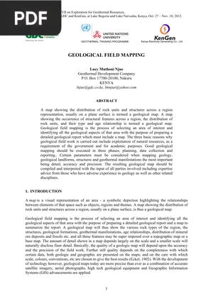 Geological Field Mapping  (Article)