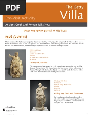Greek and Roman Deities at the Villa (Article)