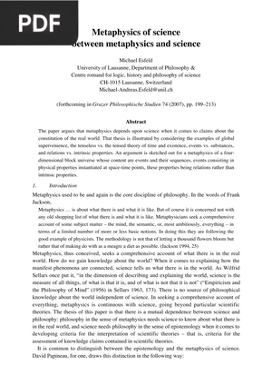Metaphysics of science between metaphysics and science
