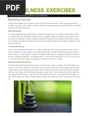 Mindfulness Exercises (Article)