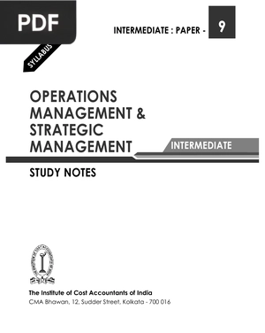 Operations management & strategic management