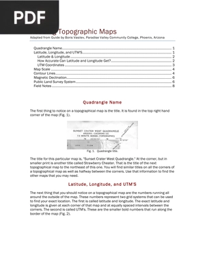Reading Topographic Maps (Article)