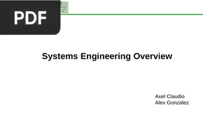 Systems Engineering Overview (Presentation)