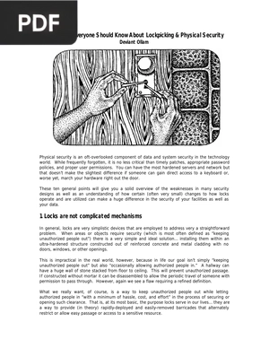 Ten Things Everyone Should Know About Lockpicking & Physical Security