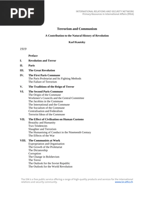 Terrorism and Communism