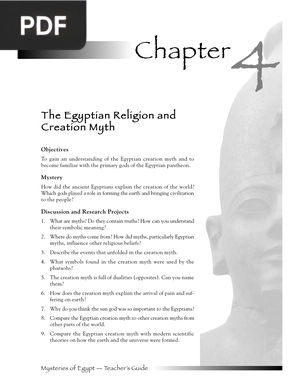 The Egyptian Religion and Creation Myth (Article)