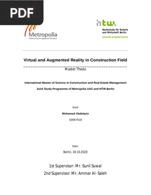 Virtual and Augmented Reality in Construction Field