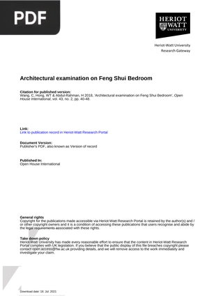 Architectural examination on Feng Shui Bedroom