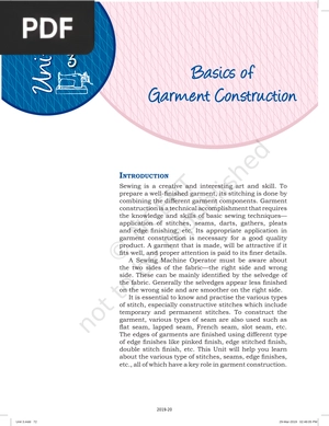 Basics of Garment Construction