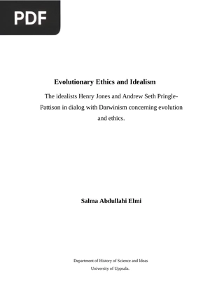 Evolutionary Ethics and Idealism