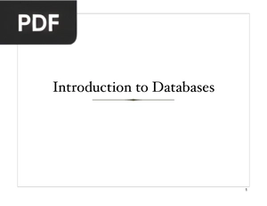 Introduction to Databases (Presentation)