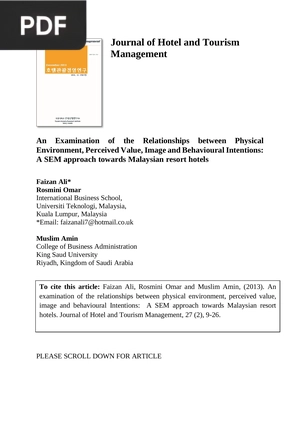 Journal of Hotel and Tourism Management