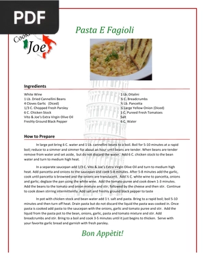 Pasta E Fagioli