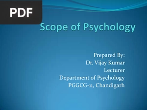 Scope of Psychology (Presentation)