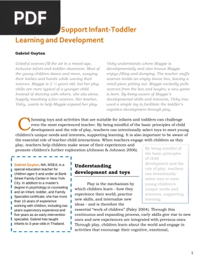 Using Toys to SupportInfant Toddler Learning and Development (Article)