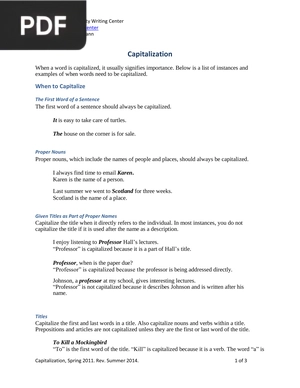 Capitalization