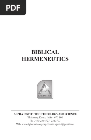 Biblical Hermeneutics
