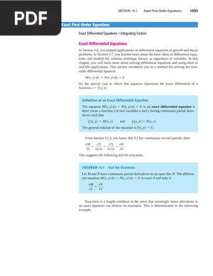 Exact Differential Equations (Article)