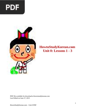 How to Study Korean. Unit 0: Lessons 1 - 3