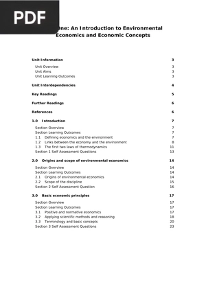 Introduction to Environmental Economics and Policy