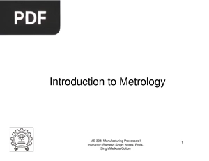Introduction to Metrology (Presentation)