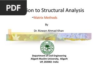 Introduction to Structural Analysis  (Presentation)