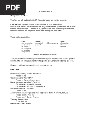 Latin Resource (Article)