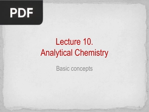 Lecture 10. Analytical Chemistry (Presentation)