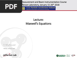 Lecture: Maxwells Equations (Presentation)