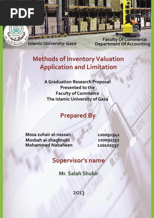 Methods of invetory valuation application and limitation