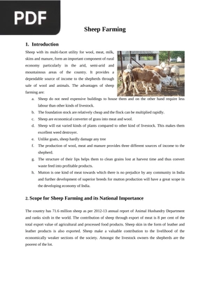 Sheep Farming (Aticle)