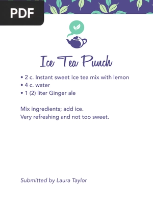 Tea Talk Tea Recipes (Article)