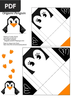 Very easy origami penguin