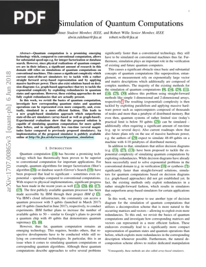 Advanced Simulation of Quantum Computations